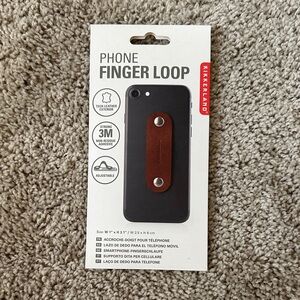 Kikkerland Brown Phone Finger Loop
